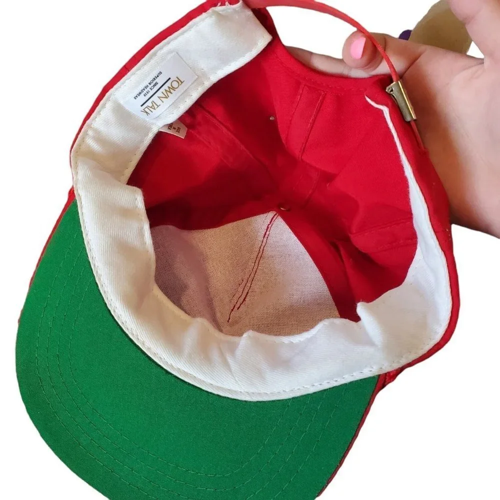 Vintage Hawaii Diamond Head‎ Volcano Red Rope Hat Baseball Cap Adjustable